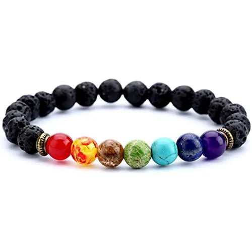 Lava Chakra Bracelet – Grounding Strength Meets Chakra Balance 🌋🌈