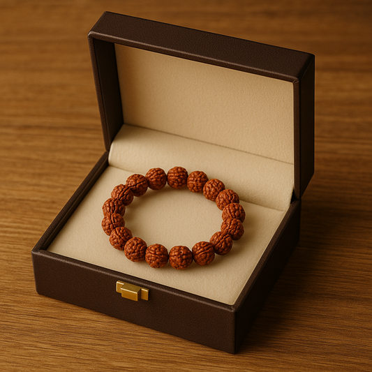 5-Mukhi Rudraksha Bracelet – Blessed at Mahamrityunjaya Mandir, Varanasi