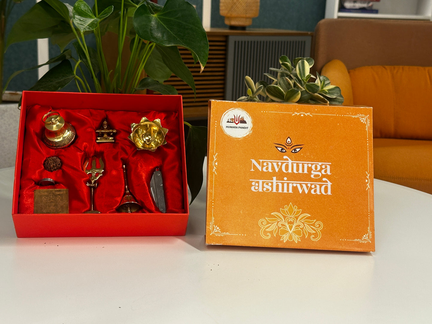 Navdurga Ashirwad Box (Pure Brass) – Receive the Divine Blessings of Navdurga at Home
