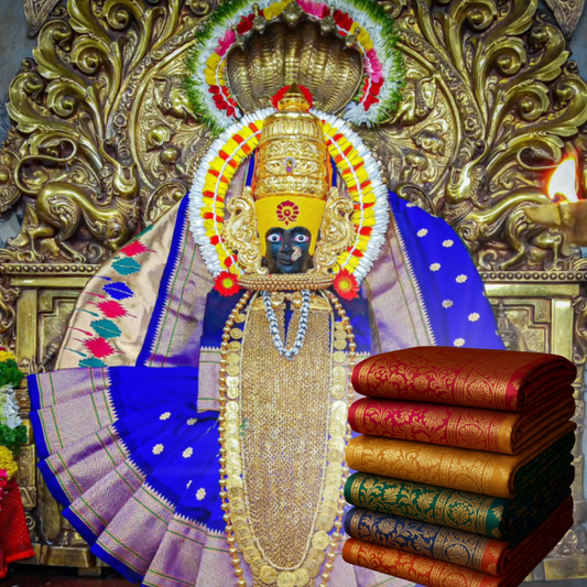 Mahalakshmi Ambabai Saree – Directly Blessed at Her Divine Charan in Kolhapur